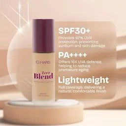 Mars Cosmetics Zero Blend Weightless Foundation #03 Cashew Delight (30ml)