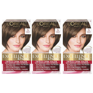 L'Oreal Excellence Triple Protection Color - Medium Brown 5 (1p)