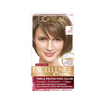 L'Oreal Excellence Triple Protection Color - Light Brown 6