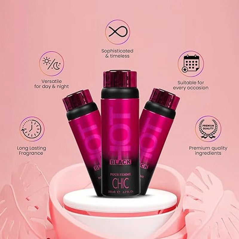 Bernard Dimitri Hot Black Deodorant For Women 200ml - Chic