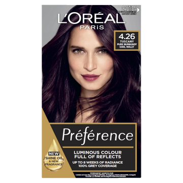 Loreal Preference Hair Color 4.26 - Pure Burgundy Cool Violet
