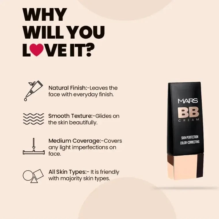 Mars Cosmetics Lightweight BB Cream Foundation #03 Medium (30ml)
