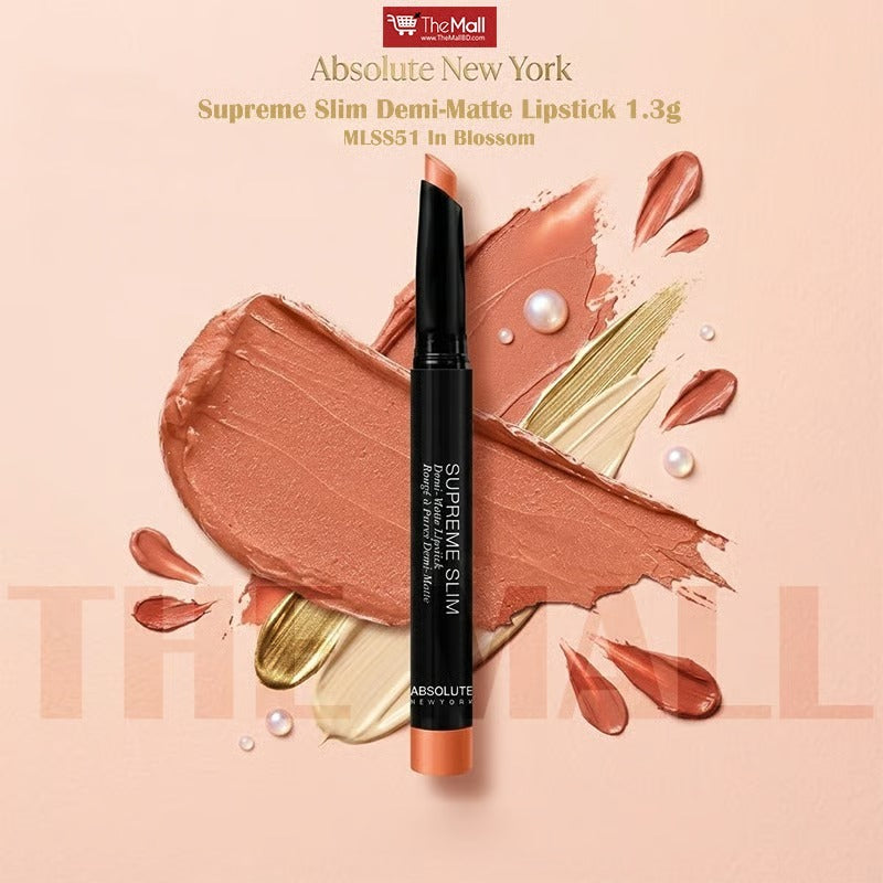 Absolute New York Supreme Slim Demi-Matte Lipstick 1.3g - MLSS51 In Blossom