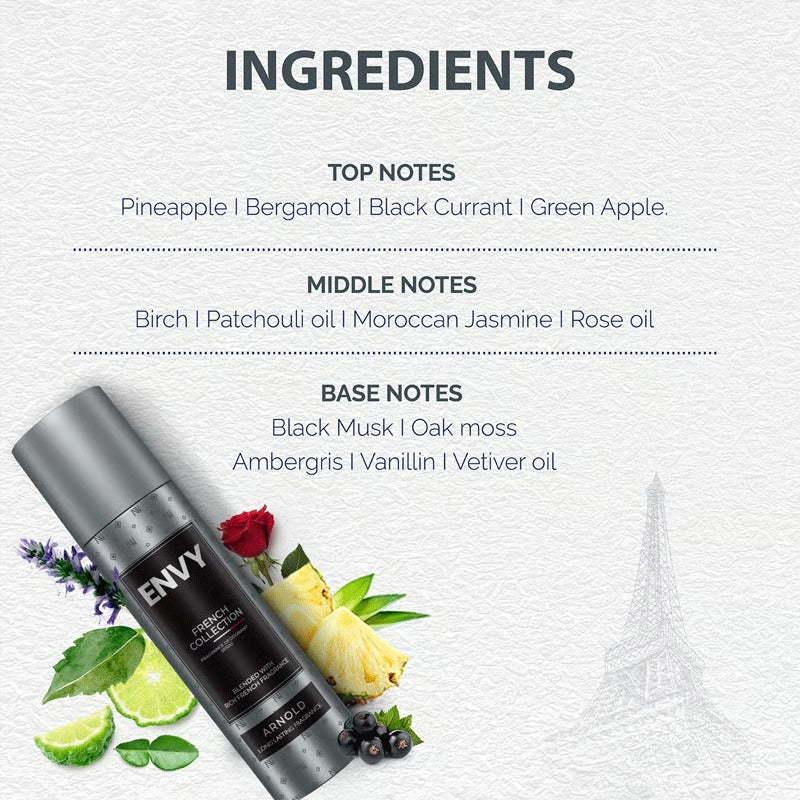 Envy French Collection Deodorant Spray For Men 120ml - Arnold