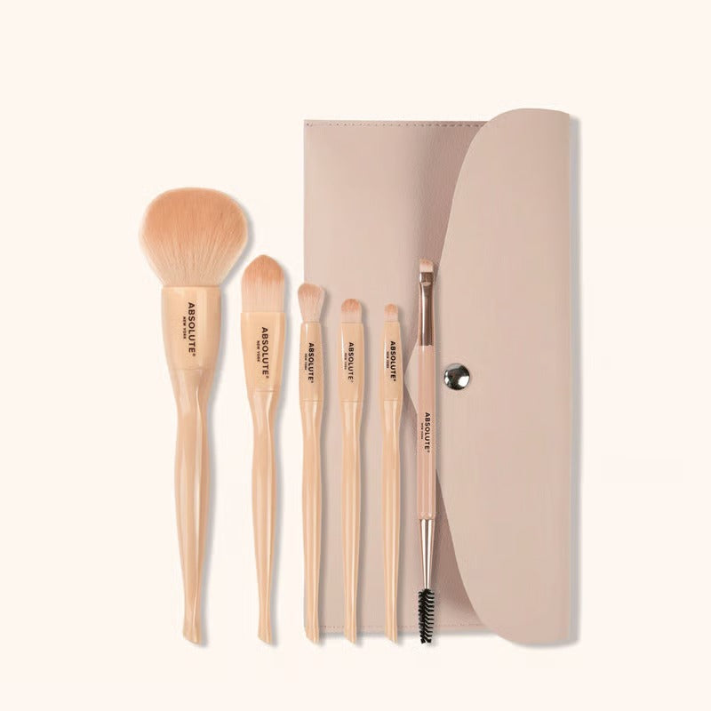 Absolute New York Makeup Brushes Set For Eye And Face 6pcs - STMABE04