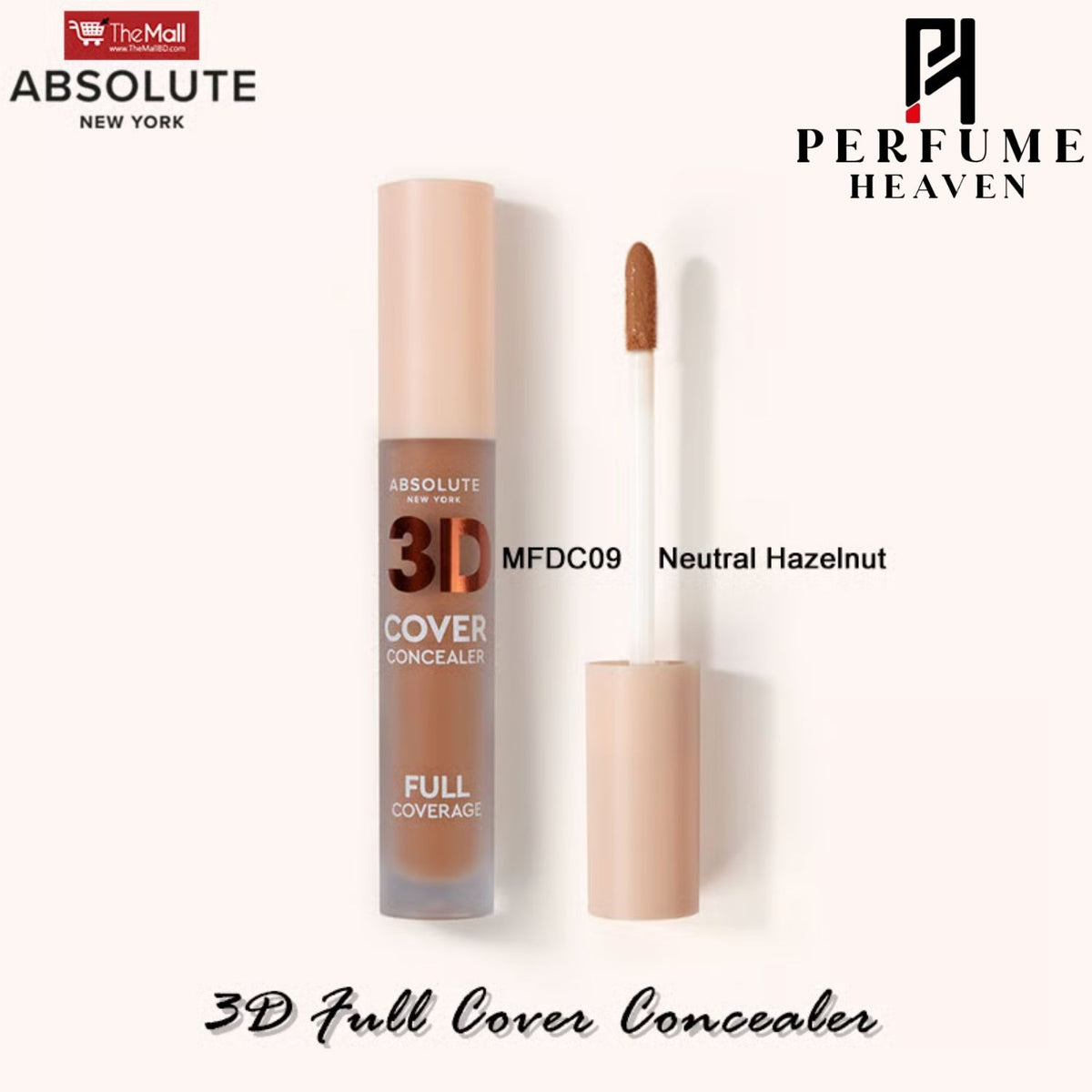 Absolute New York 3D Full Cover Concealer 5.5ml - MFDC09 Neutral Hazelnut