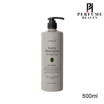 simplyO Biotin Shampoo for Hair Loss Green Breeze 500ml