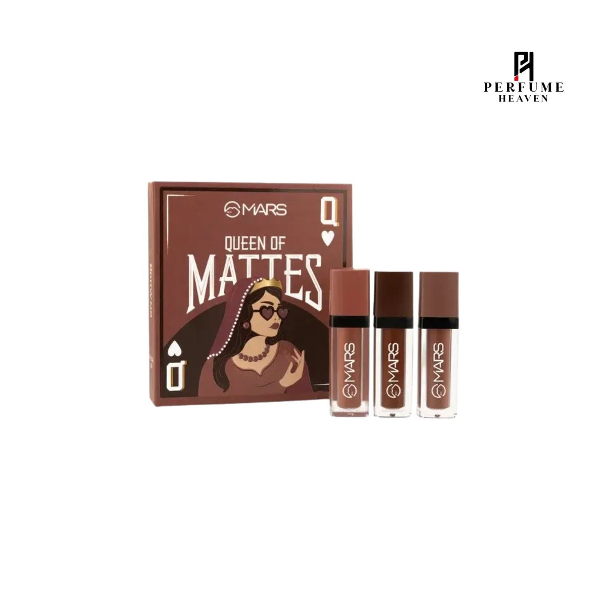 Mars Cosmetics Queen of Mattes Liquid Lipsticks Box Set #04 Brown (13.5ml)