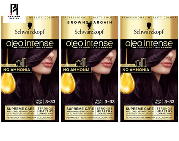Schwarzkopf Oleo Intense Permanent Oil Colour Dye 3-33 Rich Plum Long Last