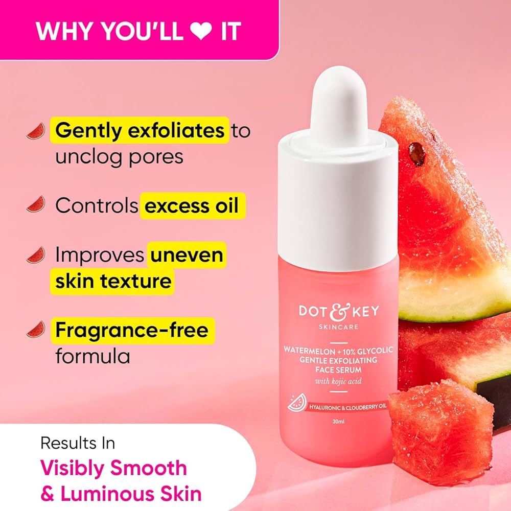 Dot & Key Watermelon 10% Glycolic Gentle Exfoliating Face Serum (20ml)
