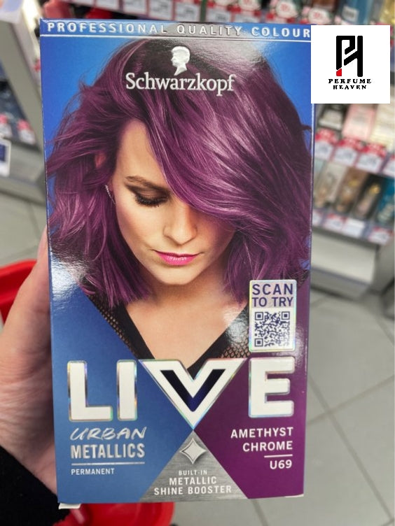 Schwarzkopf Live Urban Metallics U69 Amethyst Chrome Permanent Hair Color