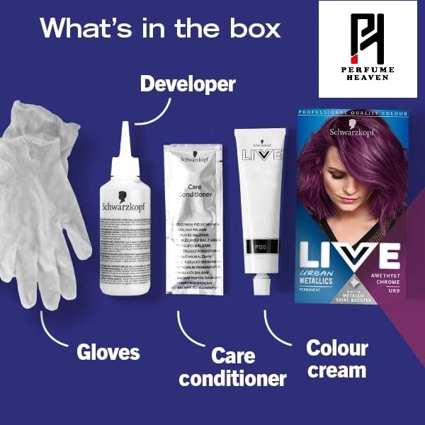 Schwarzkopf Live Urban Metallics U69 Amethyst Chrome Permanent Hair Color
