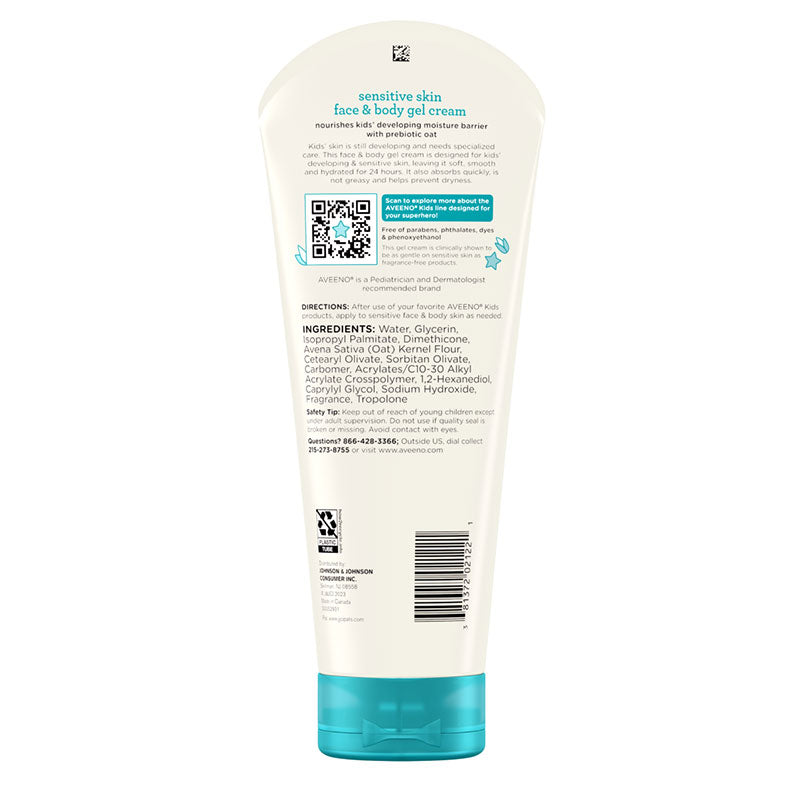 Aveeno Kids Sensitive Skin Face & Body Gel Cream