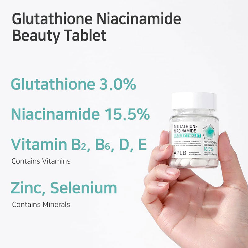 APLB Glutathione Niacinamide Beauty Tablet 500mg – 30Ct