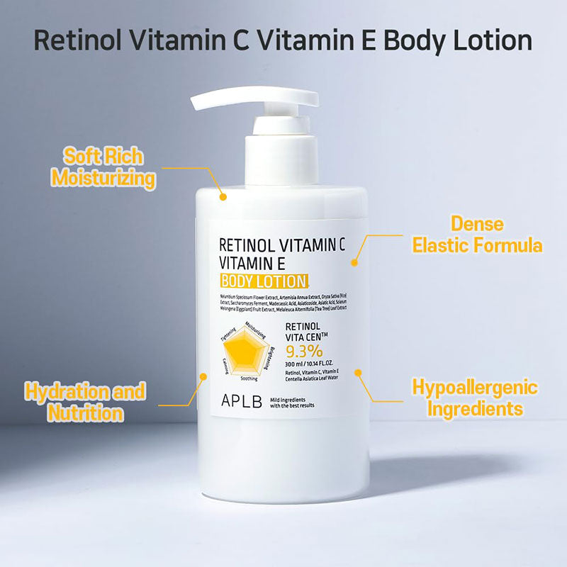 APLB Retinol Vitamin C Vitamin E Body Lotion – 300ml