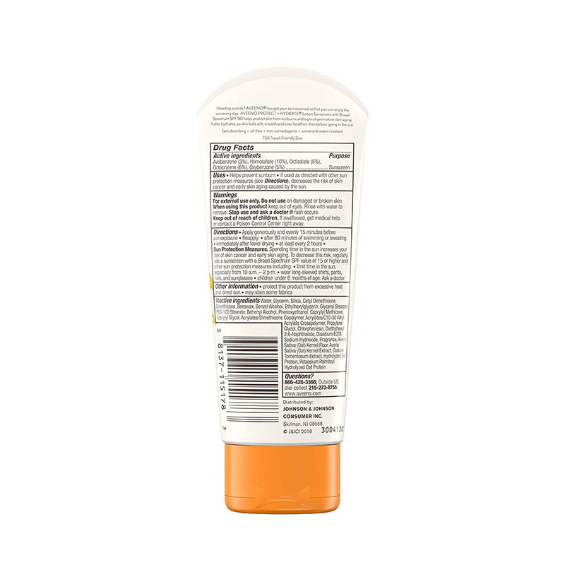 Aveeno Protect + Hydrate Sunscreen Lotion, SPF 50