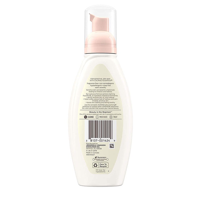 Aveeno Ultra-Calming Foaming Cleanser Makeup Remover