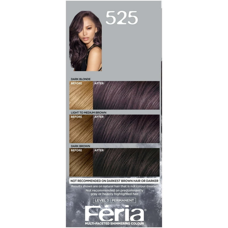 L'Oreal Paris Feria Permanent Hair Color, 525 Purple Smoke
