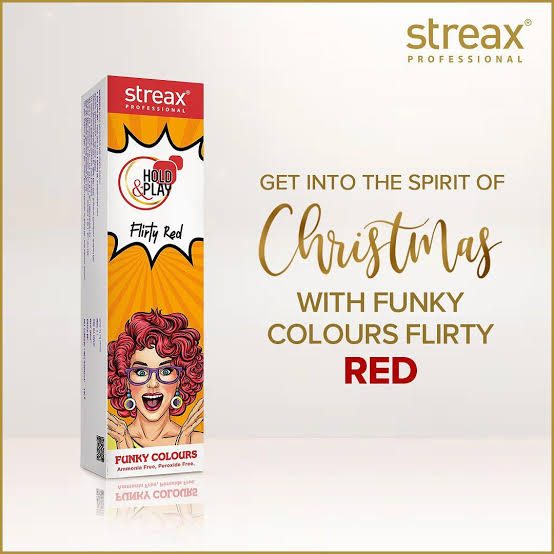 Streax Professional Hold and Play Funky Hair Colour - Flirty Red