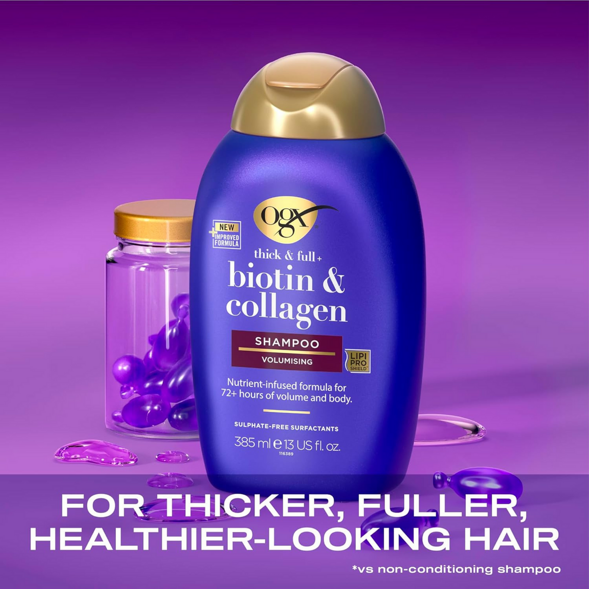 OGX Thick & Full + Biotin & Collagen Shampoo 385ml