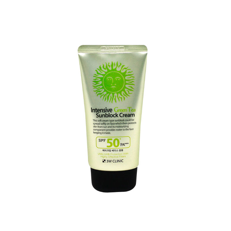 3W Clinic Intensive Green Tea Sunblock Cream SPF 50+PA+++