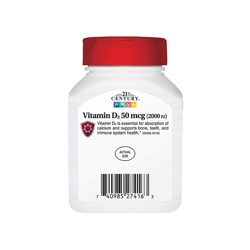 21st Century D3 2000 IU Softgels,