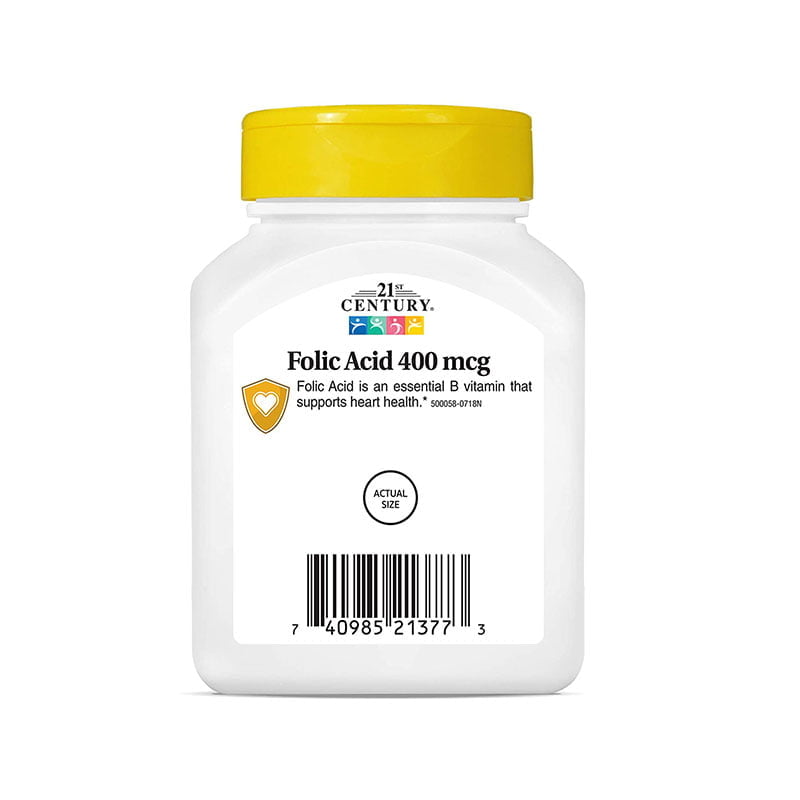 21st Century Folic Acid 400 mcg Tablets,