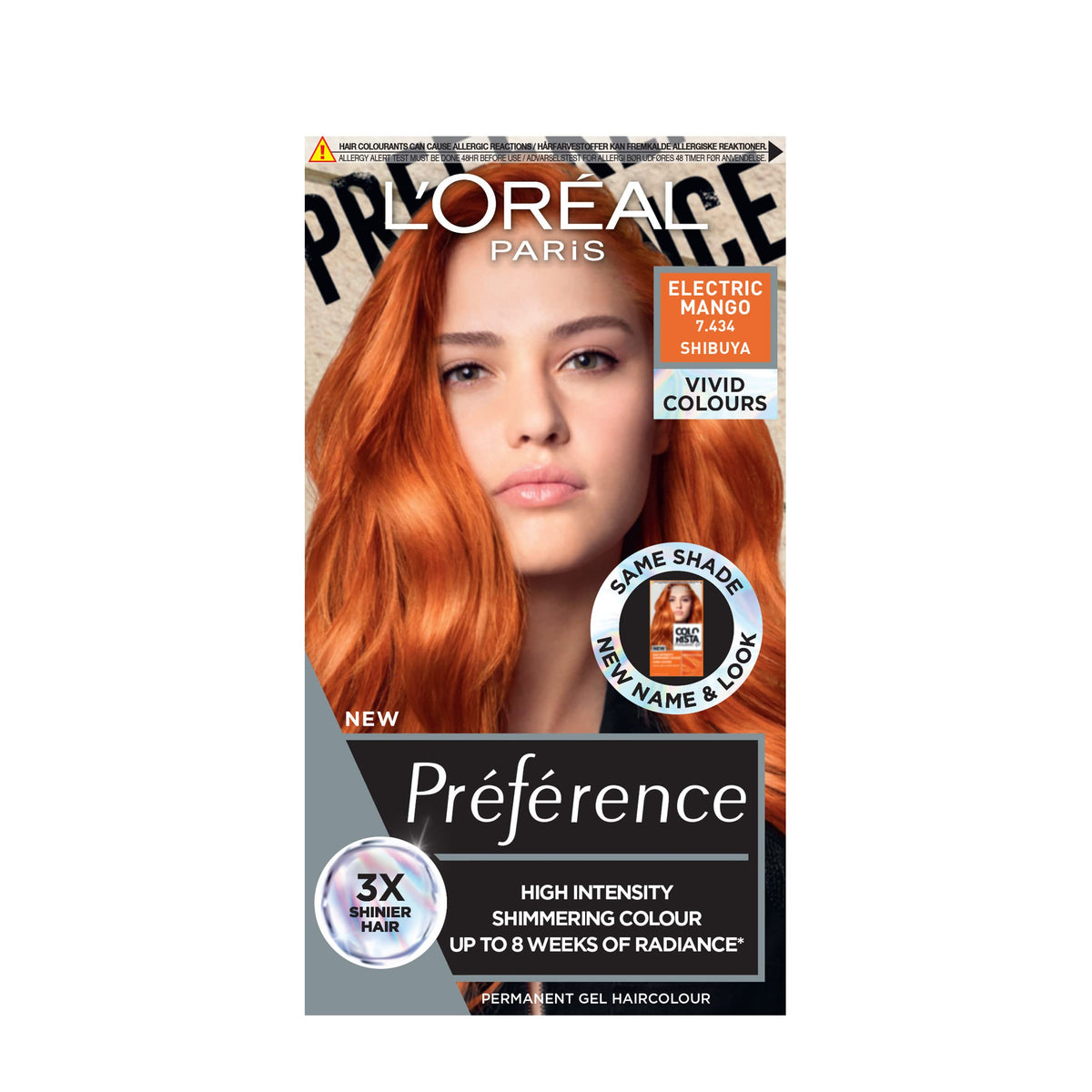 L'Oreal Preference Les Vivids High Intensity Shimmering Colour - 7.434 Electric Mango