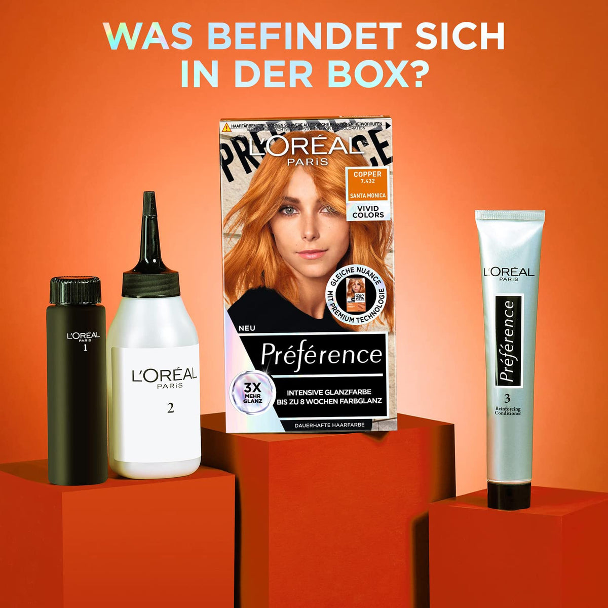 L'Oreal Preference Les Vivids High Intensity Shimmering Colour - 7.432 Copper