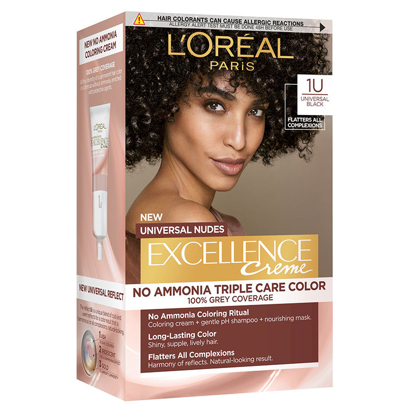 L'Oreal Excellence No Ammonia Triple Care Colour - 1U Universal Black