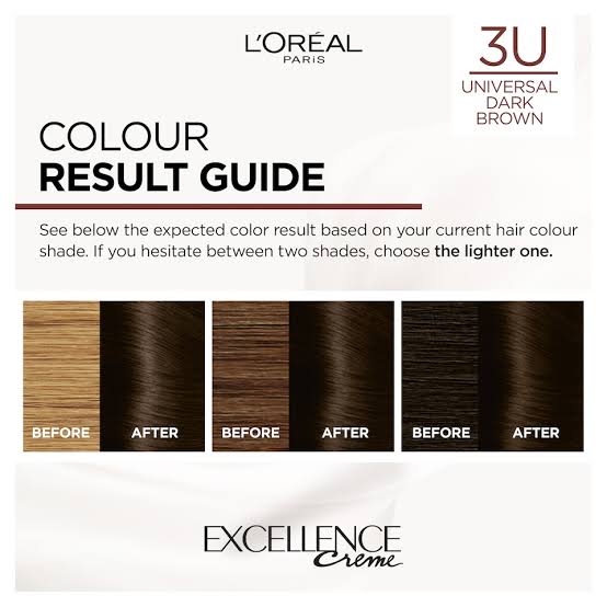 L'Oreal Excellence No Ammonia Triple Care Colour - 3U Universal Dark Brown