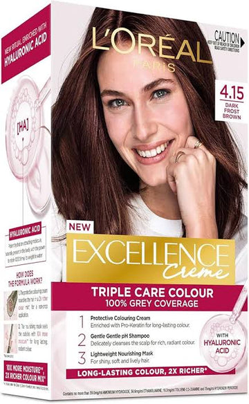L'Oreal Excellence Creme 4.15 Dark Frosted Brown Hair Colour