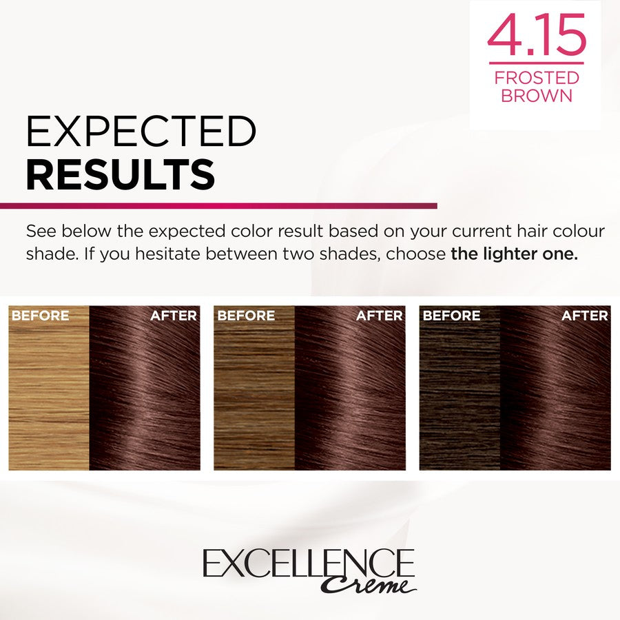 L'Oreal Excellence Creme 4.15 Dark Frosted Brown Hair Colour