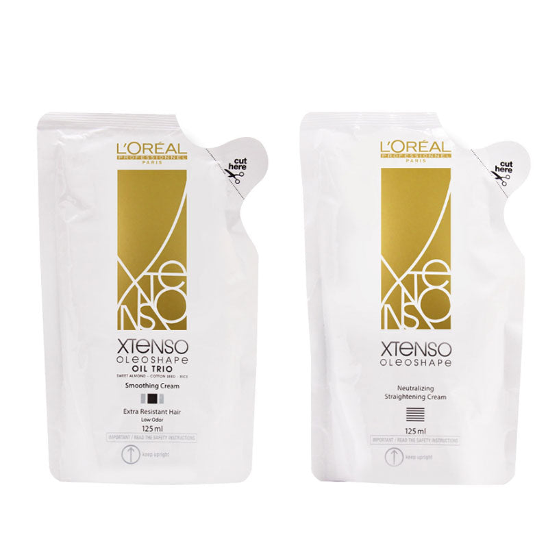 L’Oréal Paris Xtenso Oleoshape Oil Trio Smoothing Cream 125ml + Neutralizing Straightning Cream 125ml (Extra Resistant Hair)