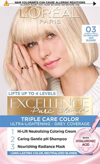 L'Oreal Excellence Pure Blonde Triple Care Colour - 03 Ultra Light Ash Blonde