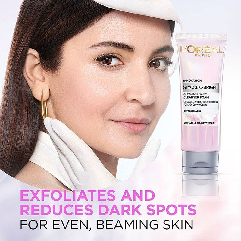 L’Oreal Paris Glycolic Bright Daily Cleanser Foam – 100ml