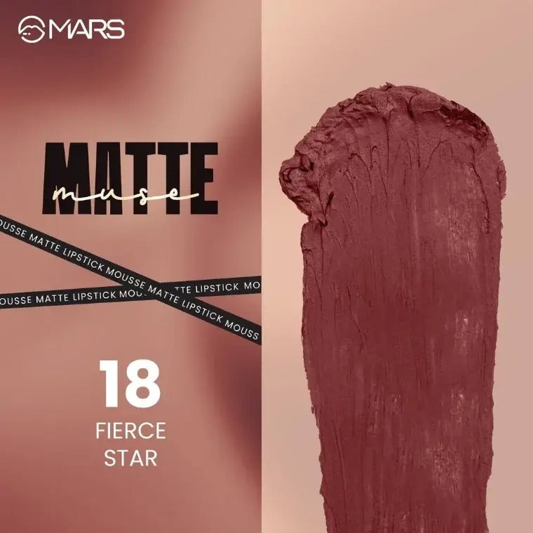 MARS Cosmetics Matte Muse Mousse Lipstick #18 Fierce Star (3ml)