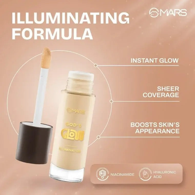 MARS God’s Glow Illuminator Highlighter #04 Honey (30ml)