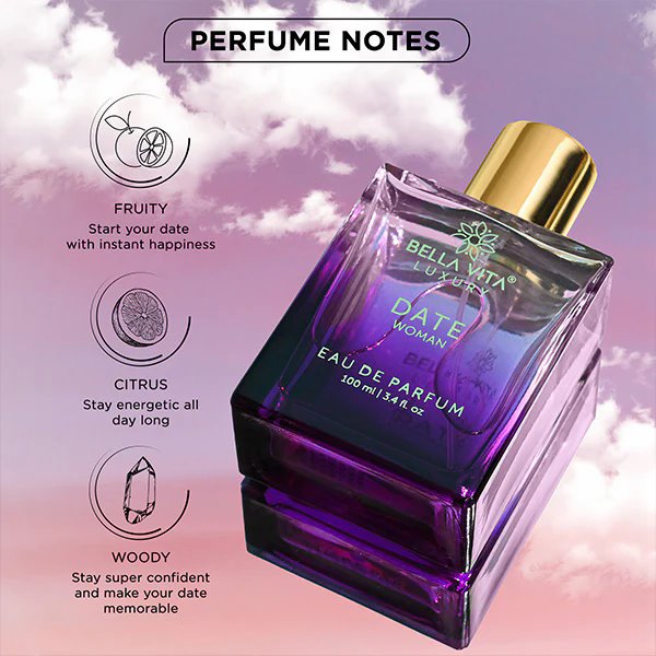 BellaVita Luxury DATE Perfume for Women (3.48 fl.oz / 100ml)