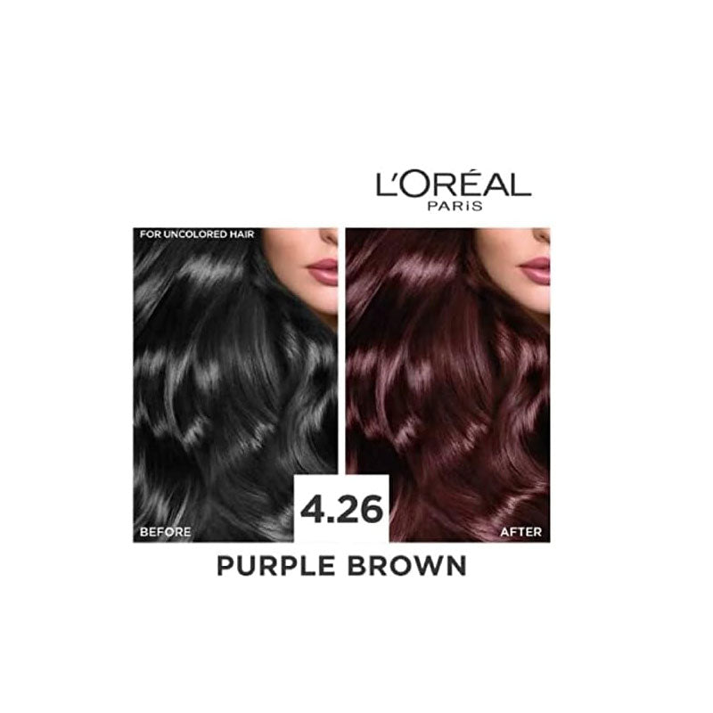 L’Oreal Paris Excellence Creme Permanent Hair Color Purple Brown 4.26