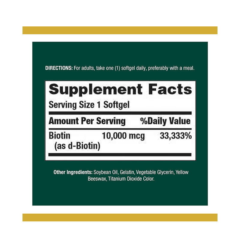 Nature’s Bounty Biotin 10000 mcg