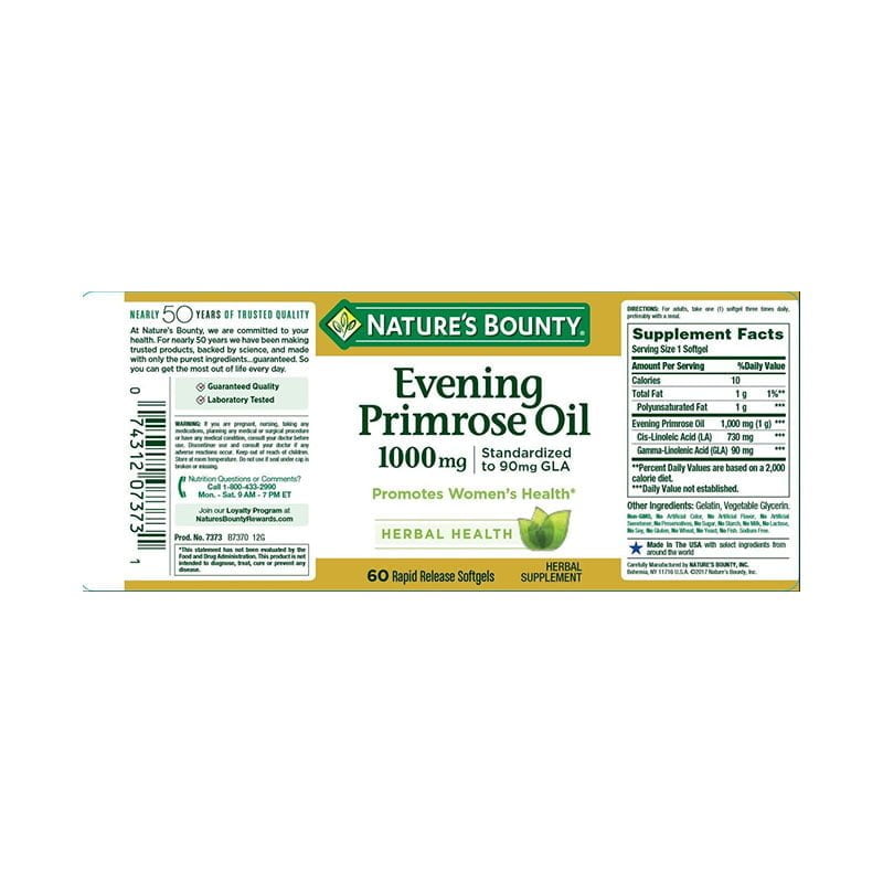 Nature’s Bounty Evening Primrose Oil 1000 mg