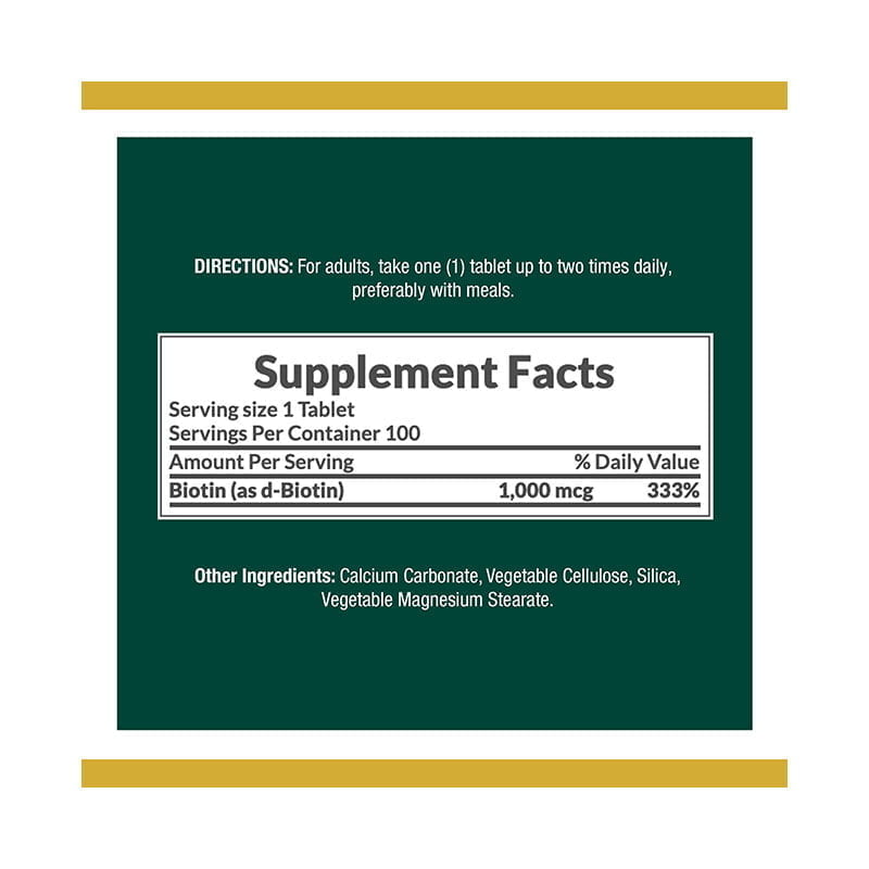 Nature’s Bounty Biotin 1000mcg