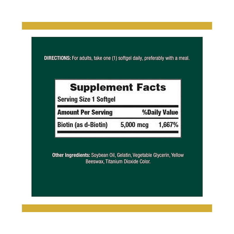 Nature’s Bounty Biotin 5000 mcg Rapid Release