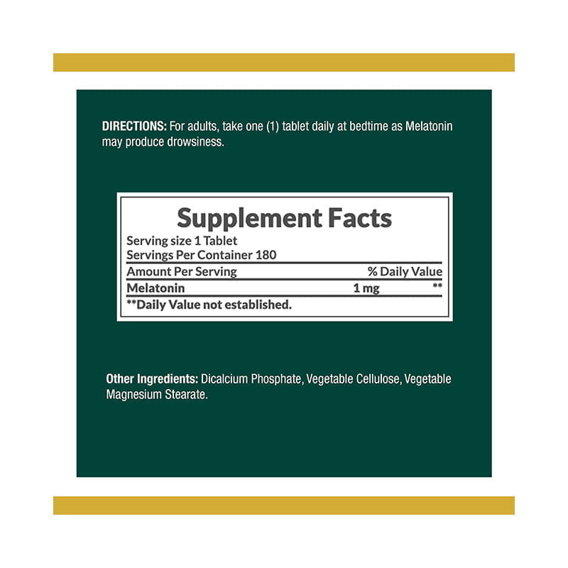 Nature’s Bounty Melatonin 1mg