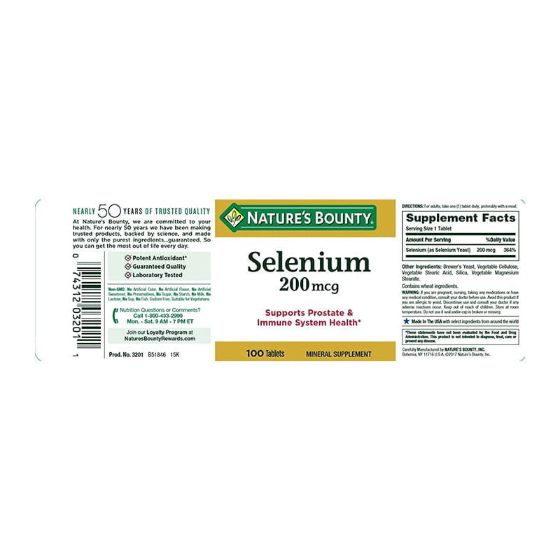 Nature’s Bounty Selenium 200mcg