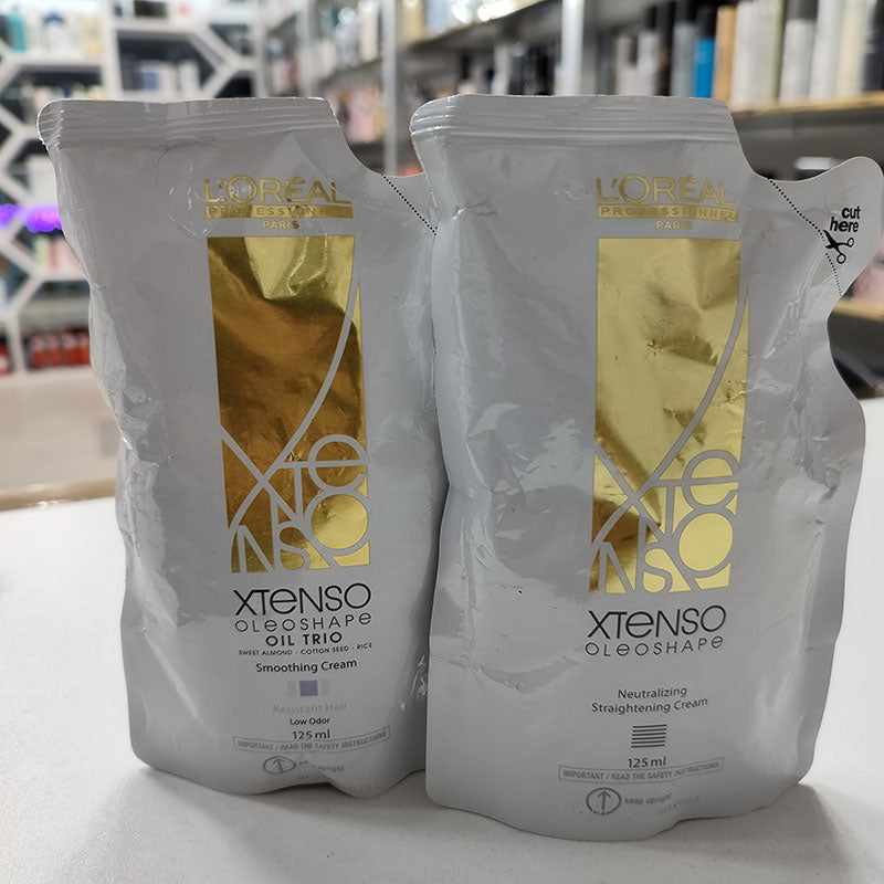 L’Oréal Paris Professional Xtenso Oil Trio ( Resistant Hair) Straightening Cream 125ml + Neutralizing Straightning Cream 125ml