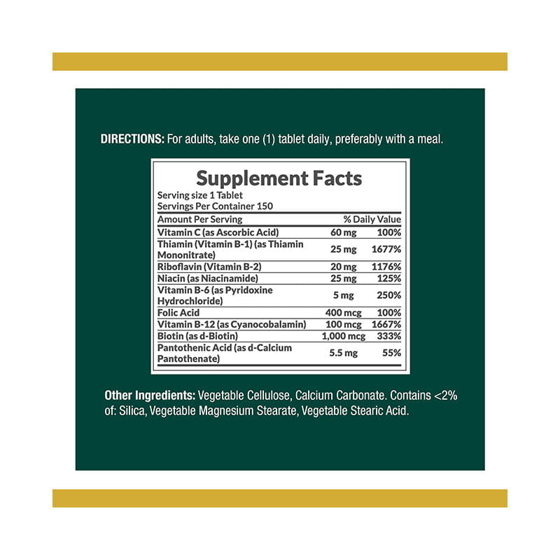 Nature’s Bounty Super B-Complex with Folic Acid Plus Vitamin-C