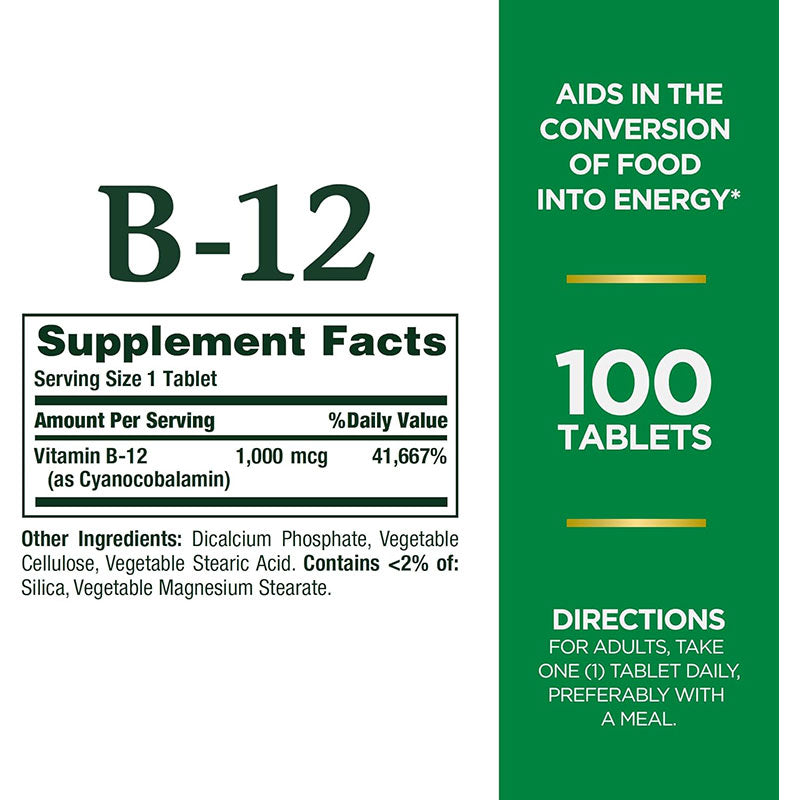 Nature’s Bounty Vitamin B-12 1000mcg