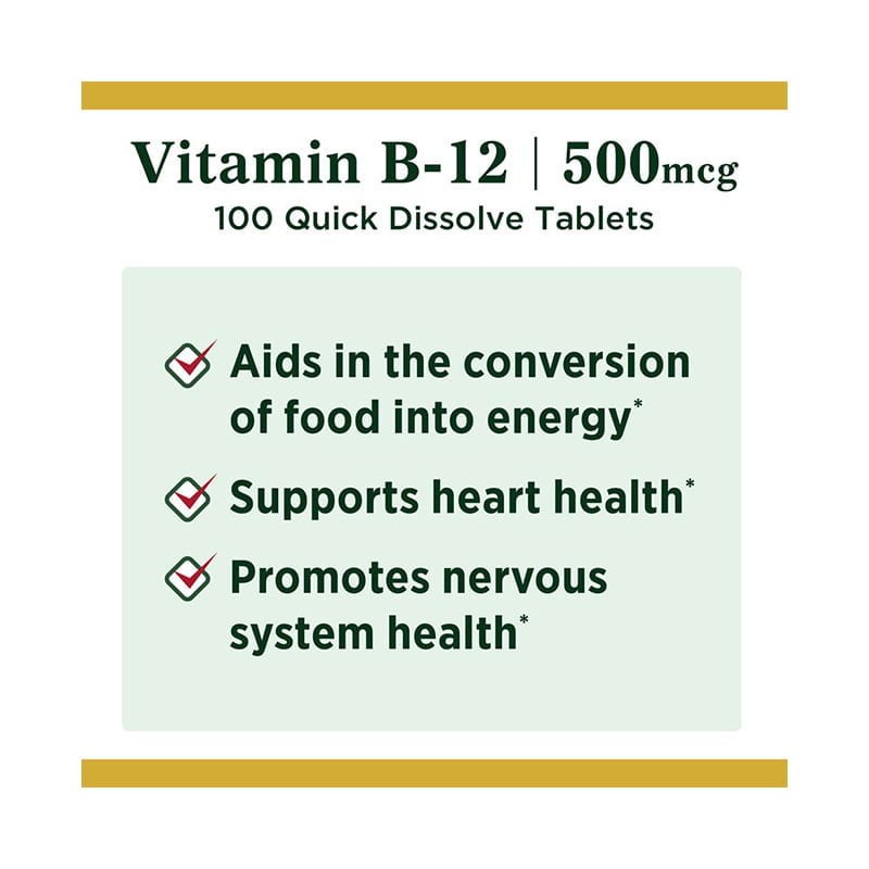 Nature’s Bounty Vitamin B-12 500mcg